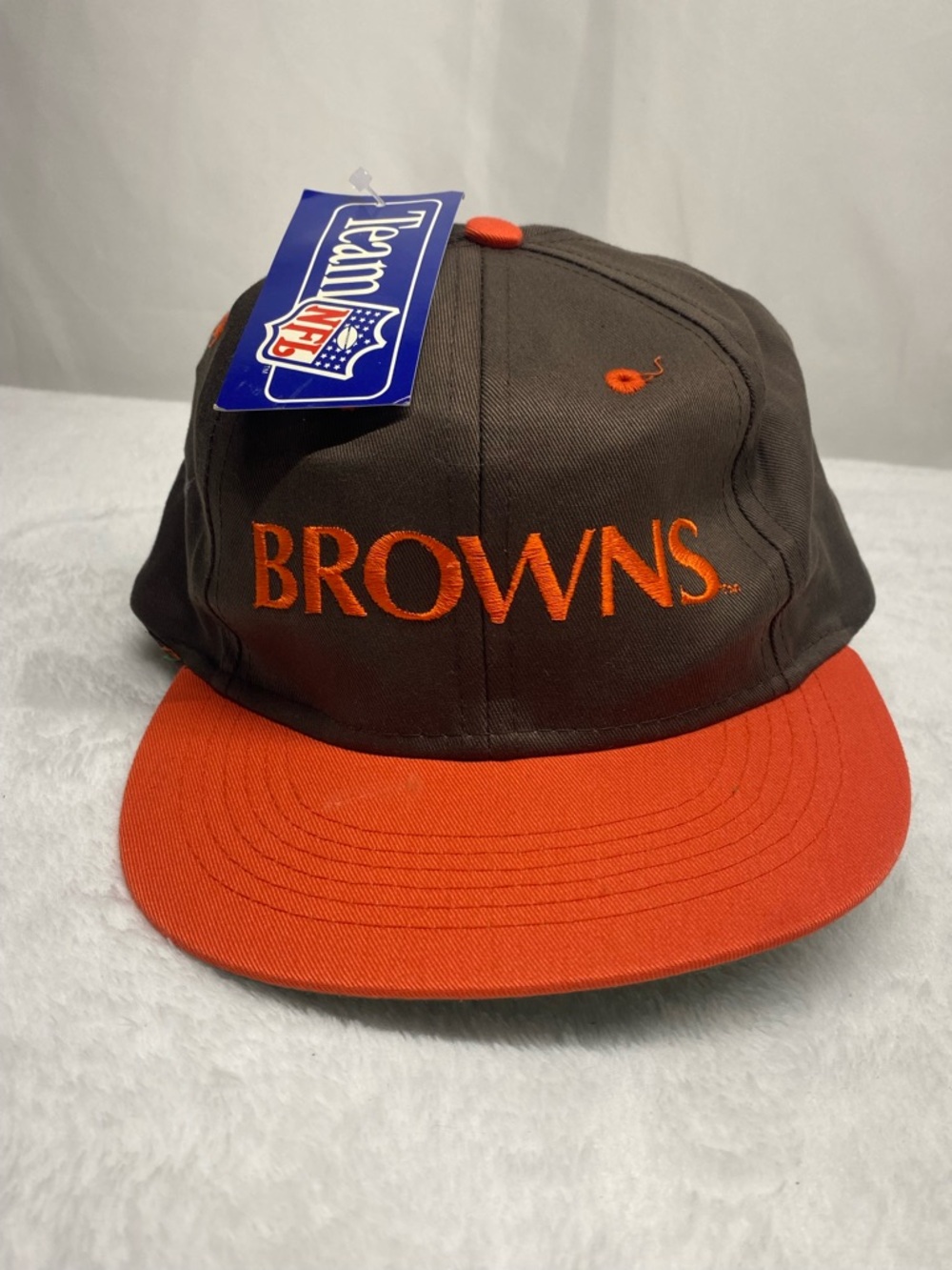 vintage cleveland browns snapback hat cap boys deadstock NWT 90s logo NEW